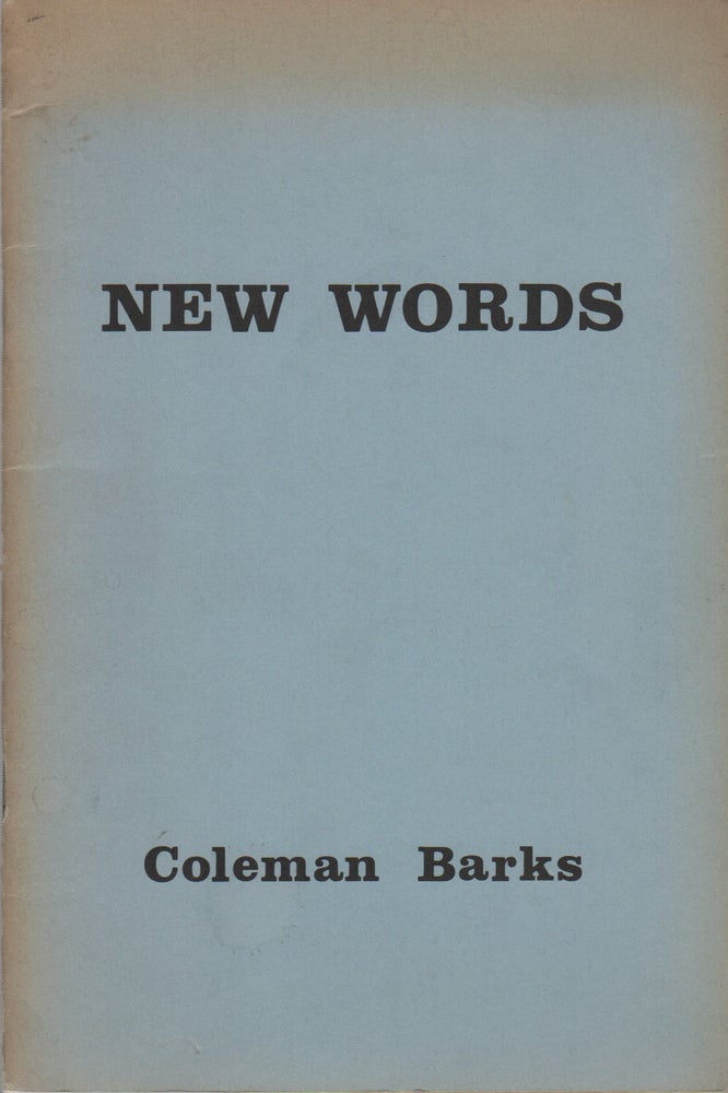 Item #43244 NEW WORDS. Coleman BARKS.