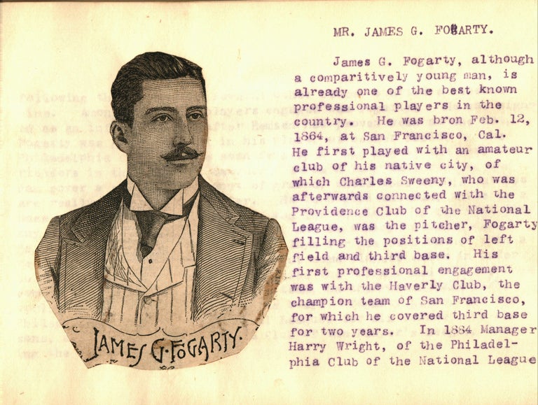 THEATRICAL BIOGRAPHIES [Spine Title; Fan Scrapbook of Late 19th Century Actors and Athletes]
