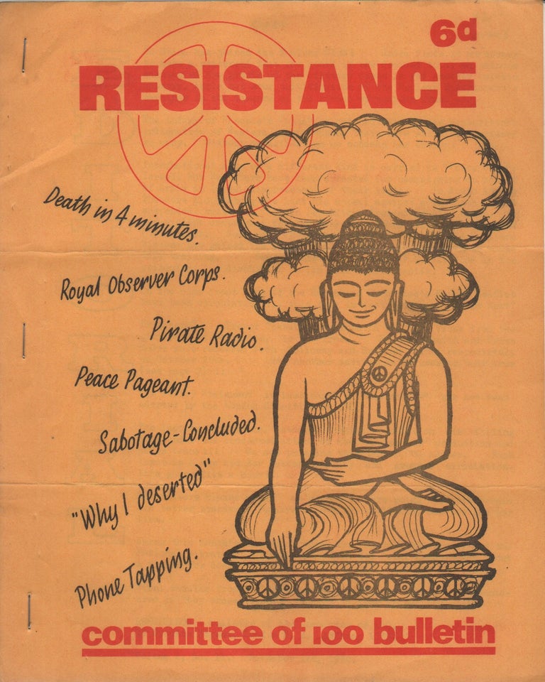 Item #43370 RESISTANCE: Bulletin of the Committee of 100 - Vol. 2 No. 11 - November 1964. Anti-Nuclear, Civil Disobediance.