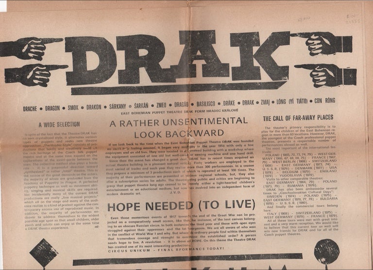 DRAK [Promotional Newspaper For the Play "Circus Unikum"]