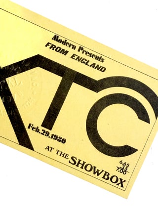 Item #43703 XTC AT THE SHOWBOX FEB. 29 1980. Music, XTC