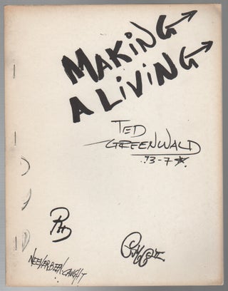MAKING A LIVING. Gordon MATTA-CLARK, Ted GREENWALD.