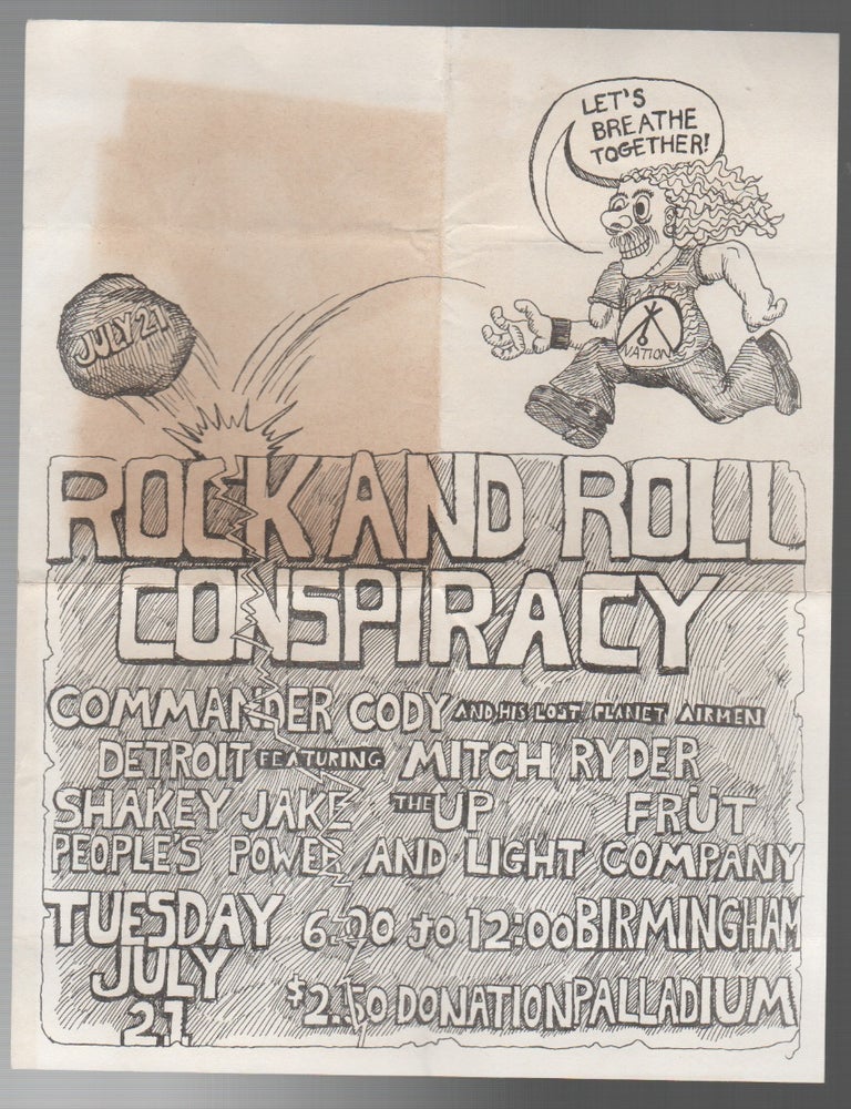 Item #43746 ROCK AND ROLL CONSPIRACY [CONCERT FLYER]. Commander Cody, his Lost Planet Airmen.