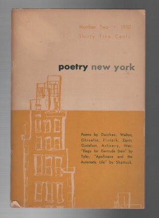 POETRY NEW YORK / A MAGAZINE OF VERSE AND CRITICISM: 1950 NO. 2. Keith Botsford, et John Ashbery.
