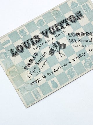 Item #43994 Nineteenth Century Louis Vuitton Trade Card. Louis Vuitton