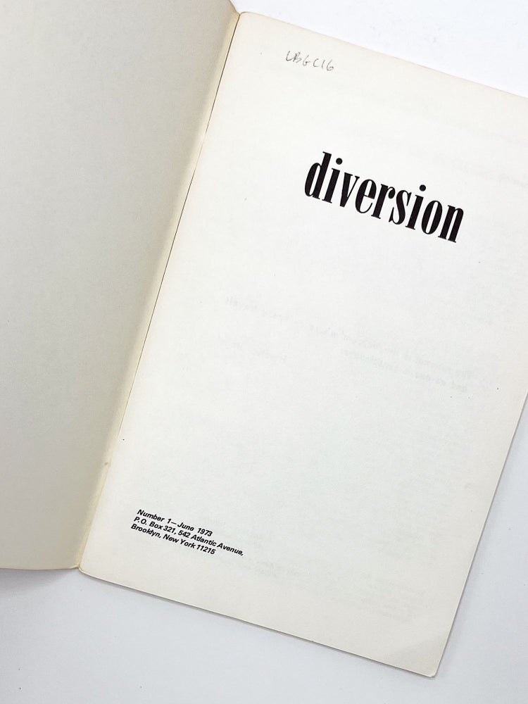 DIVERSION - Number 1 - June 1973