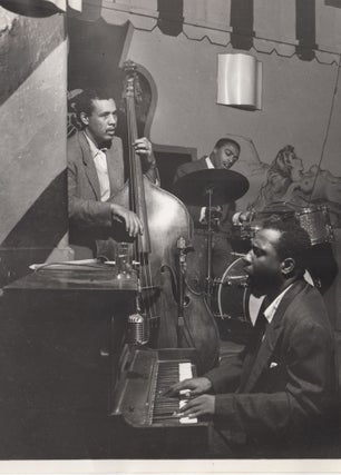 Item #44645 Original Photograph of Charlie Parker, Thelonious Monk, Charles Mingus, and Roy...