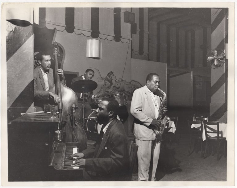 Original Photograph of Charlie Parker, Thelonious Monk, Charles Mingus, and Roy Haynes at the Open Door