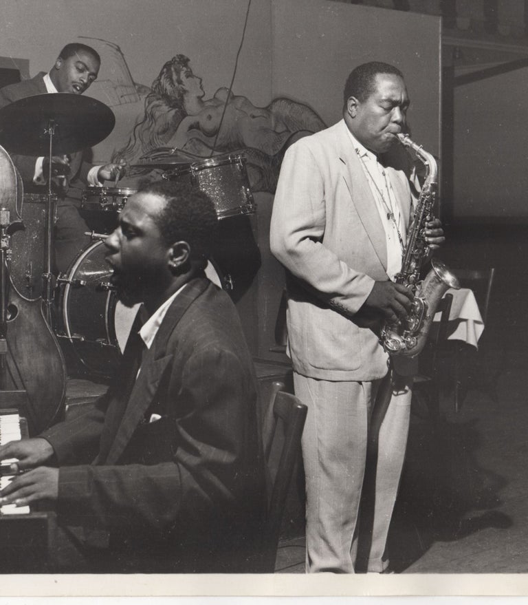 Original Photograph of Charlie Parker, Thelonious Monk, Charles Mingus, and Roy Haynes at the Open Door