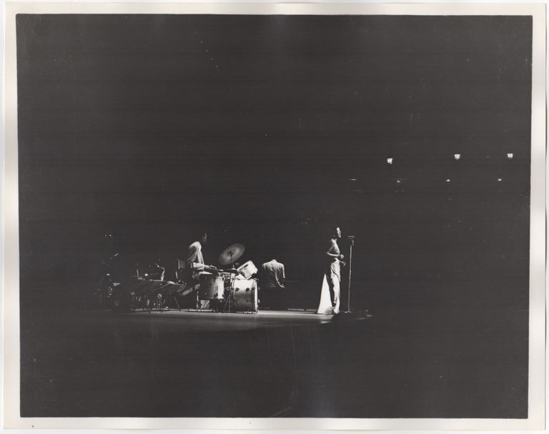 Item #44648 Original Photograph of Billie Holiday performing at Carnegie Hall, New York City, September 26th, 1953. Bob Parent.