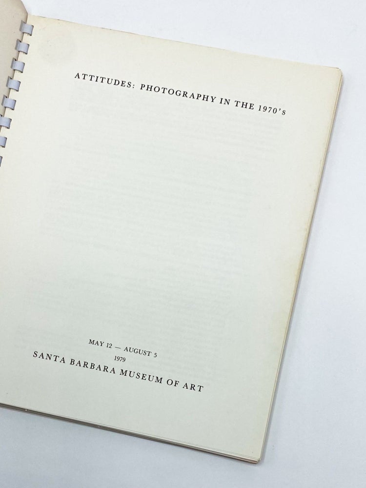 ATTITUDES: Photography in the 1970s