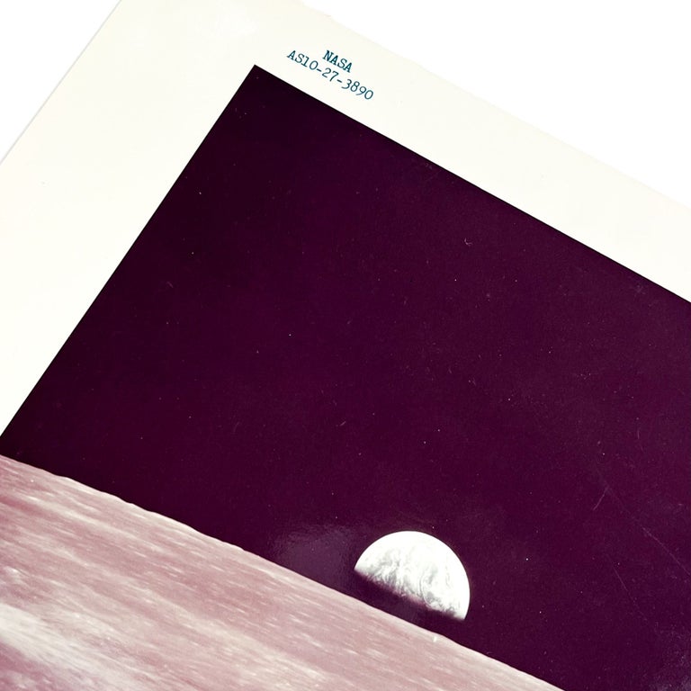 Original Apollo 10 Photograph of Earthrise Over Mare Smythii