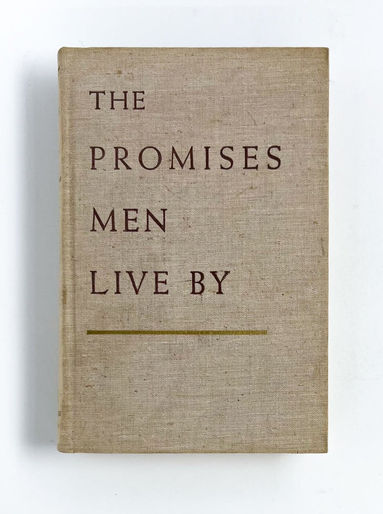 Book Sculpture THE PROMISES MEN LIVE BY [Harry Scherman]