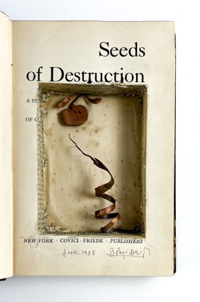 Book Sculpture SEEDS OF DESTRUCTION. Bruno Pasquier-Desvignes, John Blair.