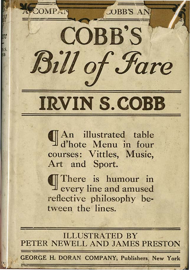 COBB'S BILL OF FARE