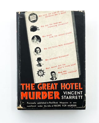 THE GREAT HOTEL MURDER. Vincent Starrett.