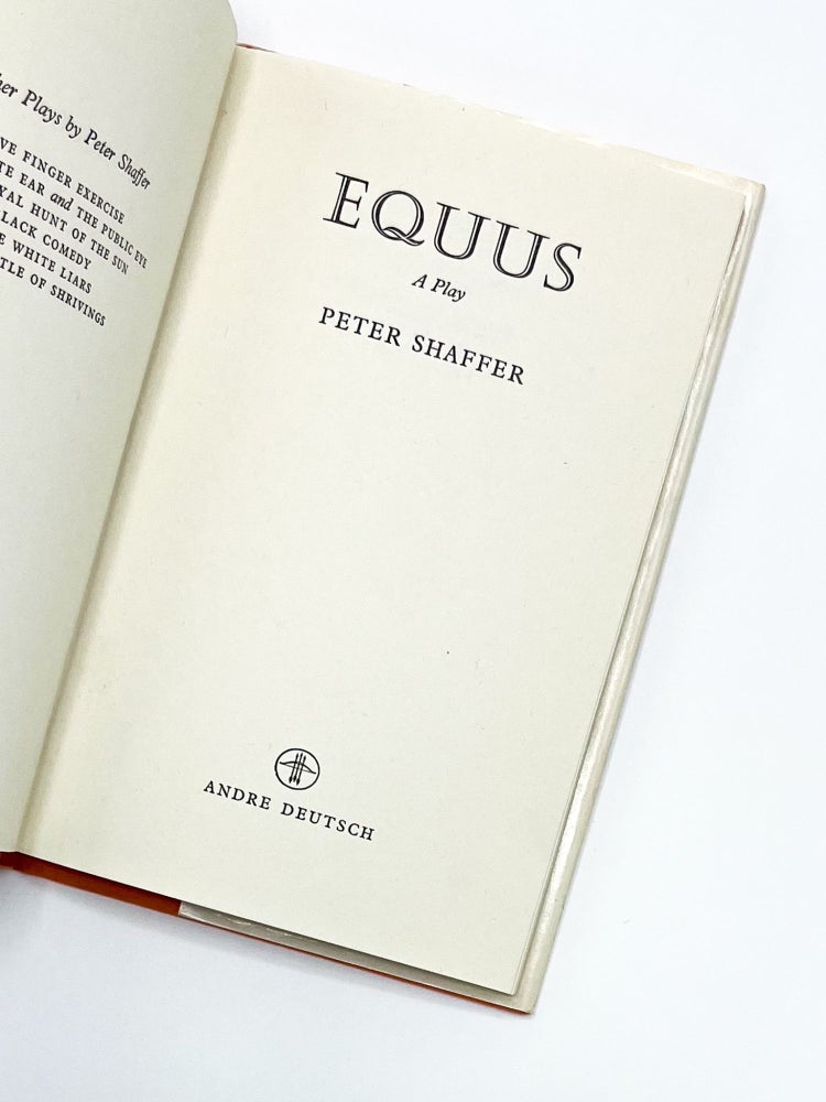 Equis Book EQUUS | Peter Shaffer