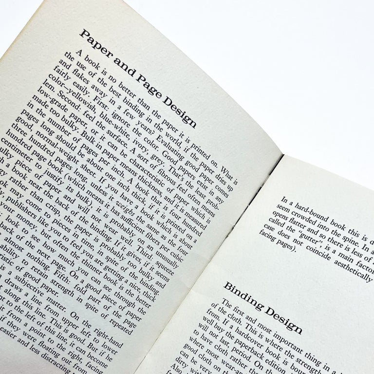 WHAT TO LOOK FOR IN A BOOK - PHYSICALLY: & Catalogue 1965-66
