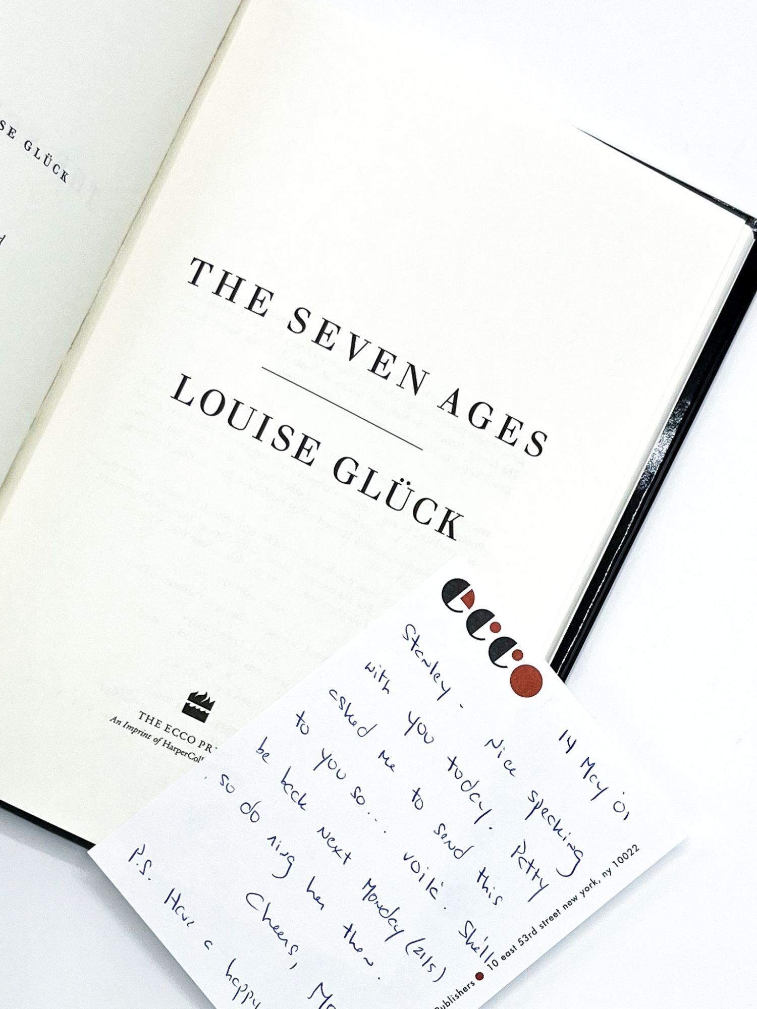 THE SEVEN AGES | Louise Glück | First printing