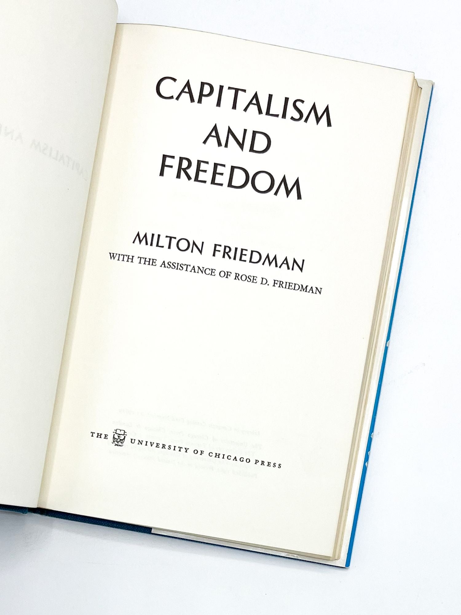 CAPITALISM AND FREEDOM | Milton Friedman, Rose D. Friedman