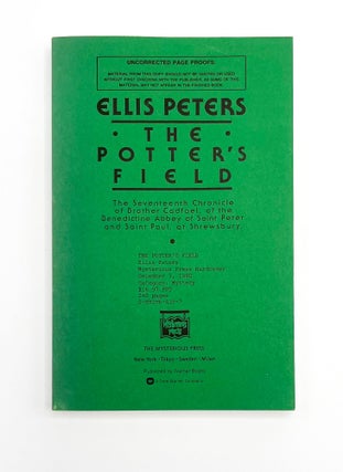 Item #48085 THE POTTER'S FIELD. Ellis Peters, Edith Pargeter