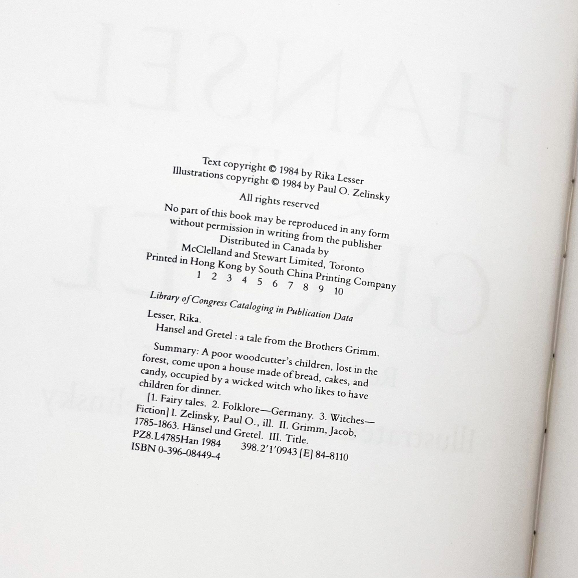 HANSEL AND GRETEL | Paul O. Zelinsky, Rika Lesser, Brothers Grimm