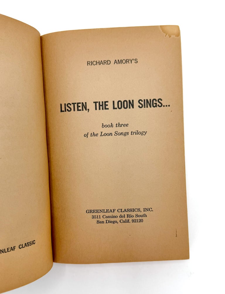 LISTEN, THE LOON SINGS...