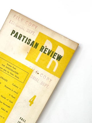 PARTISAN REVIEW FALL 1966: Volume XXXIII, Number 4. William Phillips, Peter Weiss, Levi-Strauss.