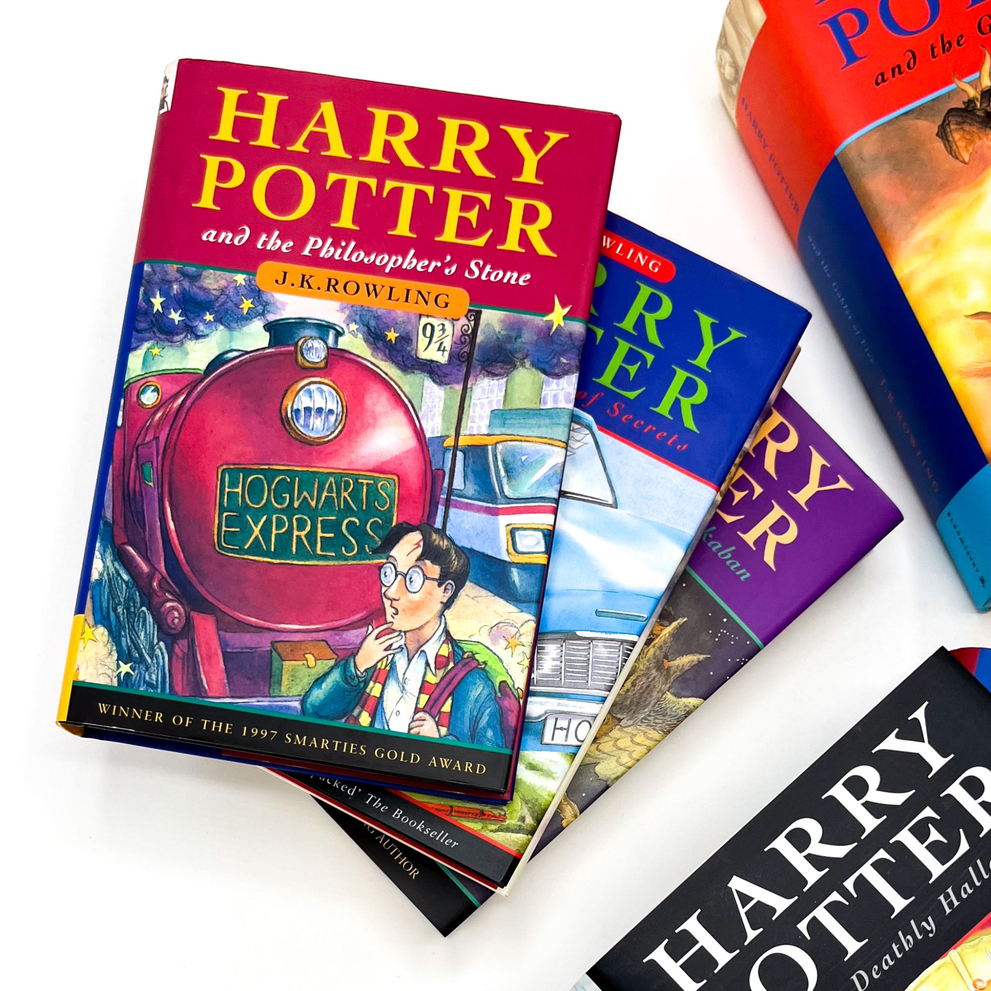 Harry Potter Series: Complete Set of UK Editions Sorcerer's Stone, Chamber  of Secrets, Prisoner of Azkaban, Goblet of Fire, Order of the Phoenix, Half  Blood Prince, Deathly Hallows | J. K Rowling