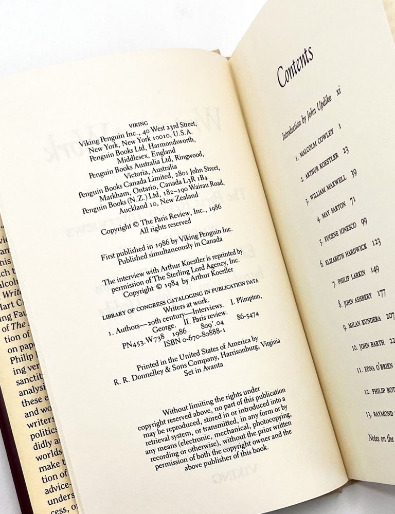 WRITERS AT WORK: The Paris Review Interviews: Seventh Series