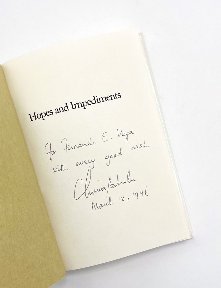 HOPES AND IMPEDIMENTS: Selected Essays