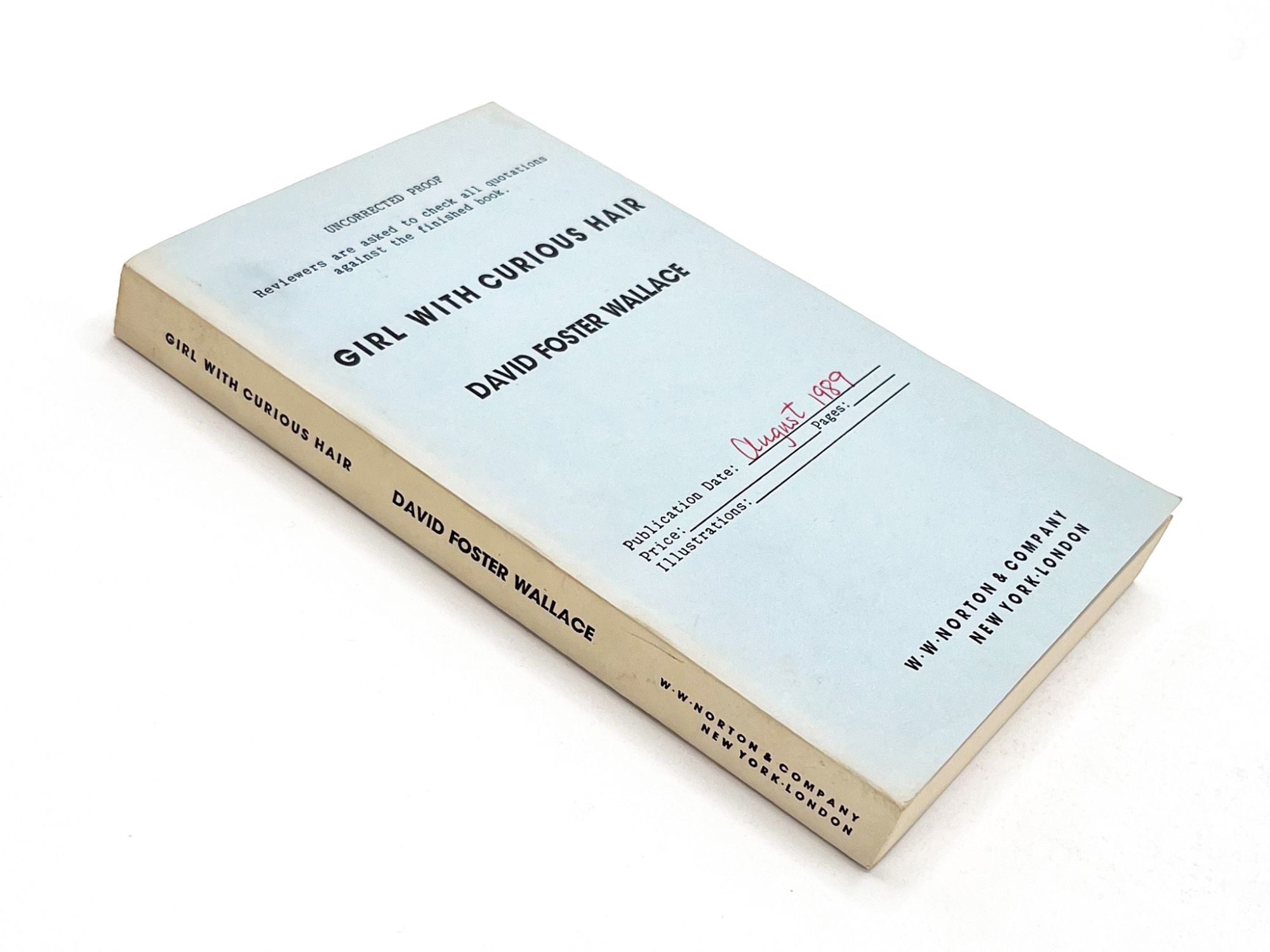 GIRL WITH THE CURIOUS HAIR: Stories | David Foster Wallace