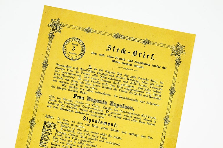 STECK-BRIEF. Den sich viele Frauen und Jungfrauen hinter die Ohren stecken koennen.