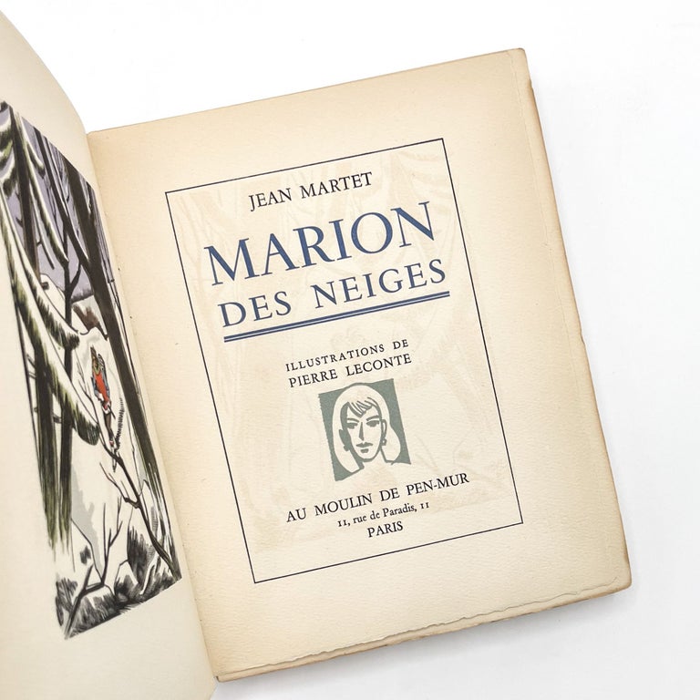 Martet MARION DES NEIGES | Jean Martet, Pierre Leconte | First printing