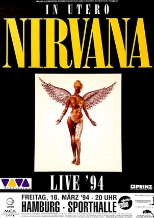 Item #53323 Original Color Poster for Canceled Nirvana Show in Hamburg, Germany