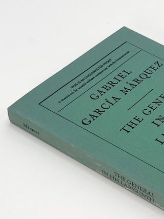 THE GENERAL IN HIS LABYRINTH. Gabriel Garc&iacute;a M&aacute;rquez, Edith Grossman.