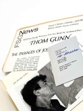 Item #54263 THE PASSAGES OF JOY. Thom Gunn