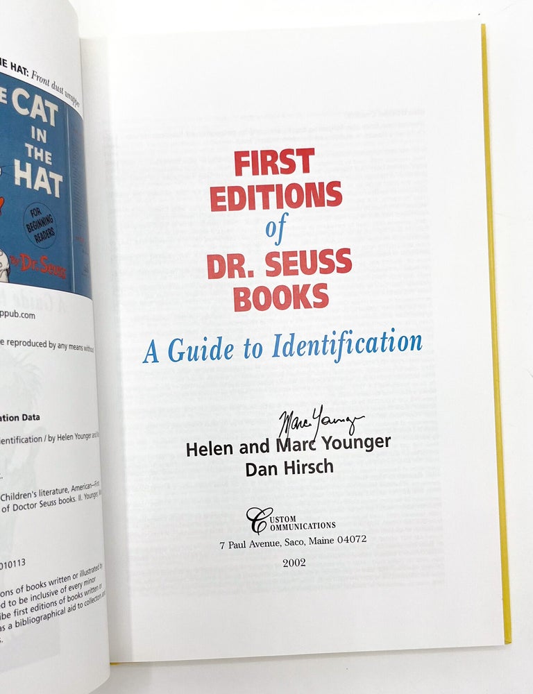 FIRST EDITIONS OF DR. SEUSS : A Guide To Identification