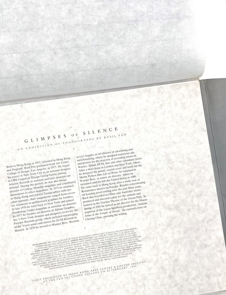 GLIMPSES OF SILENCE : An Exhibition of Photographs