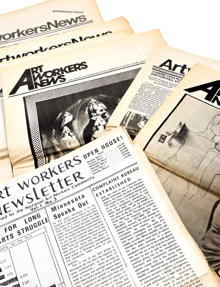 ART WORKERS NEWSLETTER / ART WORKERS' NEWS / ARTWORKERS' NEWS