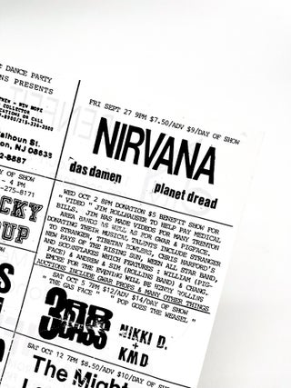 Item #55275 Original Promotional Flyer For Nirvana At City Gardens
