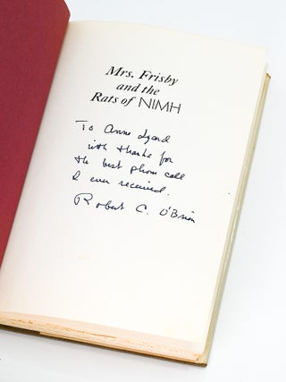 Item #55529 MRS. FRISBY AND THE RATS OF NIMH. Robert C. O'Brien