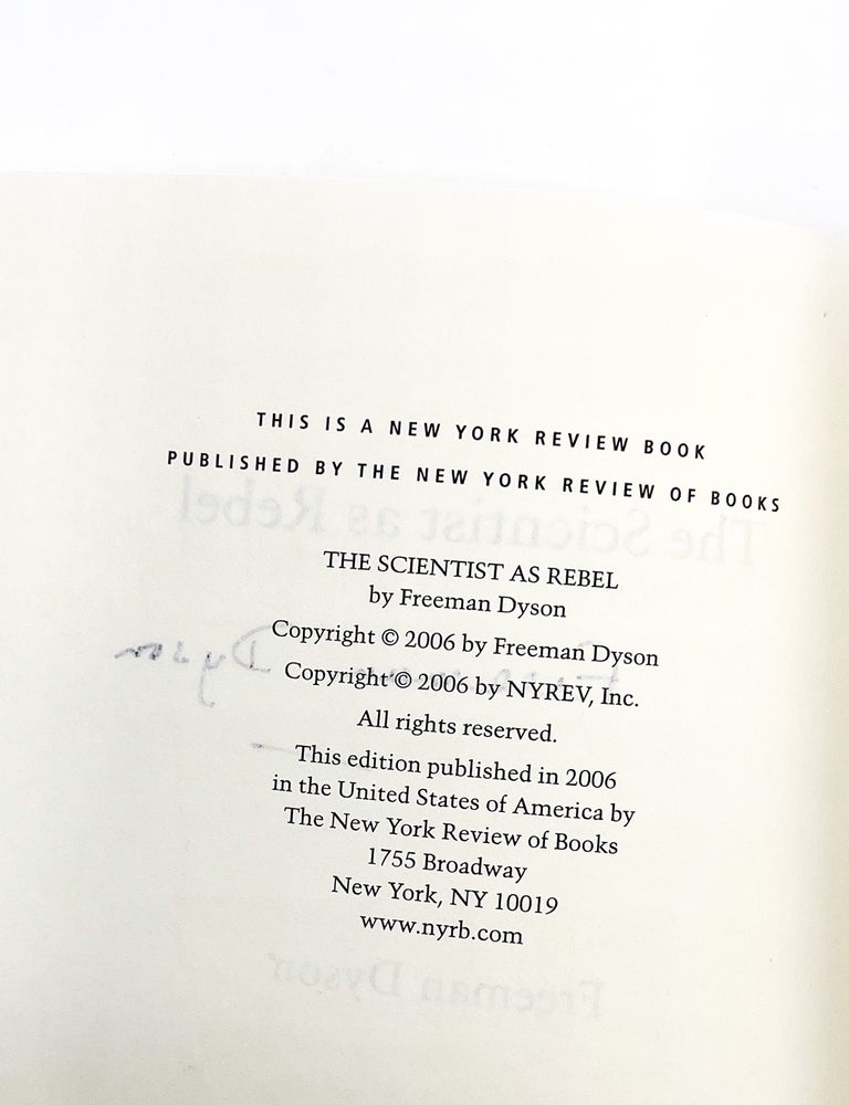 THE SCIENTIST AS REBEL