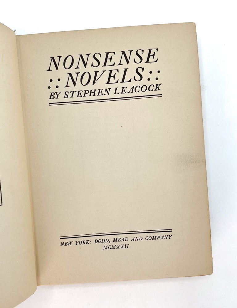NONSENSE NOVELS