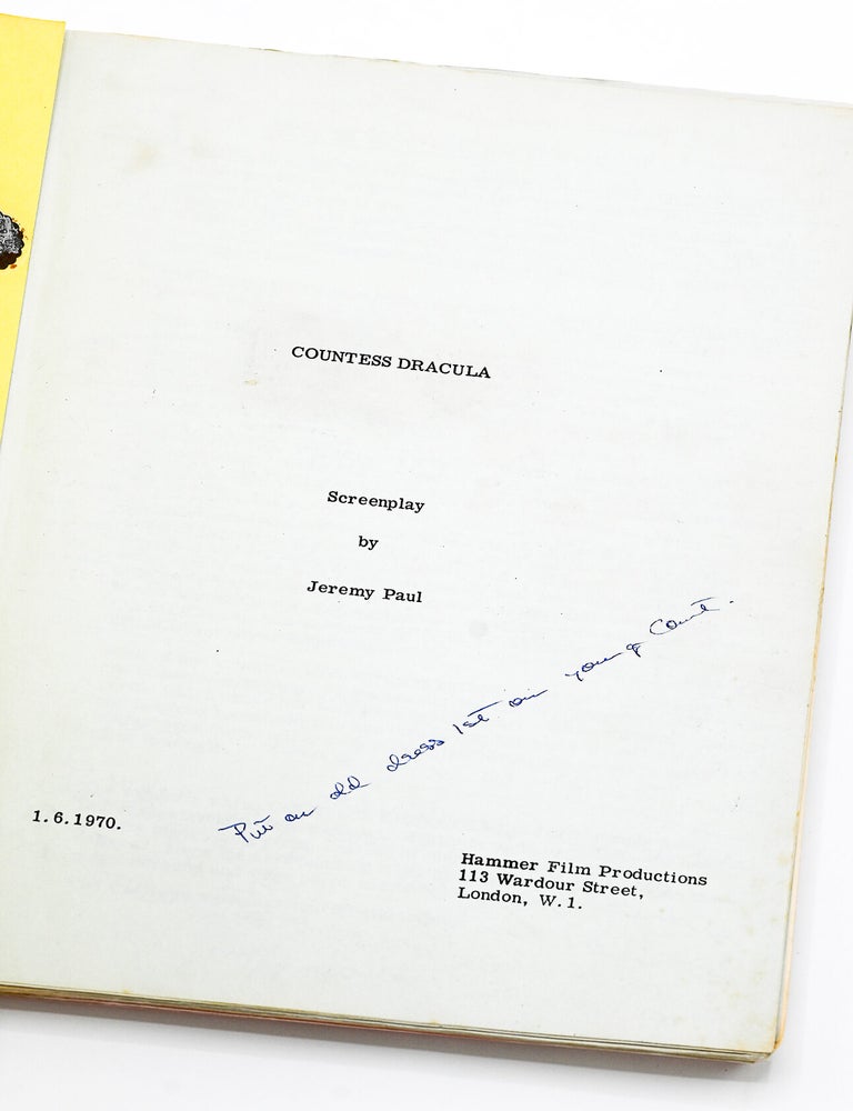 COUNTESS DRACULA : Screenplay