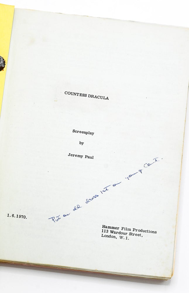 COUNTESS DRACULA : Screenplay
