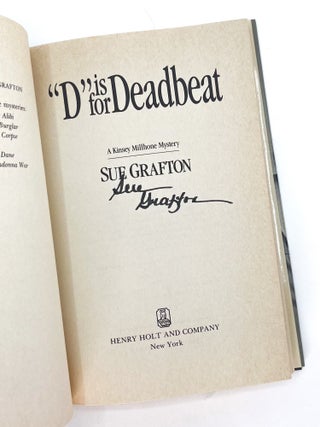 Item #55920 "D" IS FOR DEADBEAT. Sue Grafton