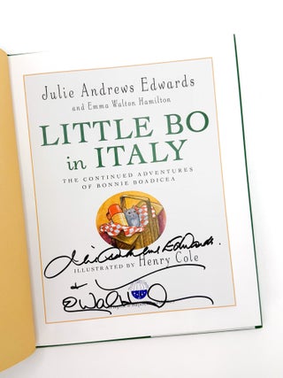 Item #55936 LITTLE BO IN ITALY : The Continued Adventures of Bonnie Boadicea. Julie Andrews,...