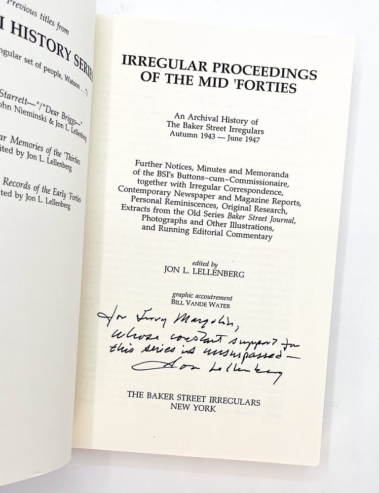 IRREGULAR PROCEEDINGS OF THE MID 'FORTIES