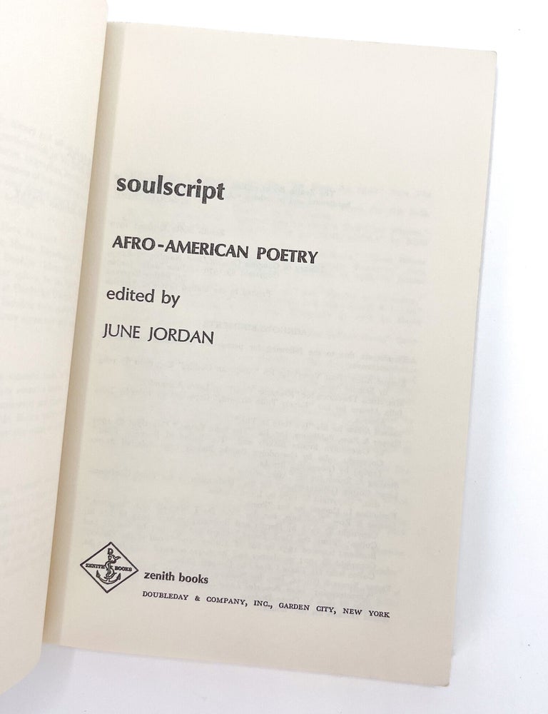 SOULSCRIPT : Afro-American Poetry